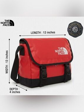North Face Base Camp Voyager Messenger Bag Water Resistant Red Outdoor Laptop